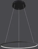 Lampy sufitowe - Mdeco LAMPA wisząca MDECO SLIM/000012/3000/B okrągła OPRAWA metalowa LED 43W 3000K zwis pierścień ring czarny - miniaturka - grafika 1