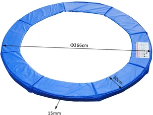 Homcom Outsunny OSŁONA NA SPRĘŻYNY DO TRAMPOLINY 366 CM PVC PE niebieska - Akcesoria do trampolin - miniaturka - grafika 2