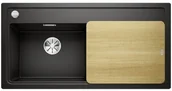 Zlewozmywaki - Blanco Zlew ZENAR XL 6S Czarny lewa korek auto. InFino deska jesionowa 526058 - miniaturka - grafika 1