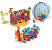 Klocki - B.Toys klocki Jeżyki Dżungla, 128 elementów - miniaturka - grafika 1