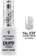 Lakiery hybrydowe - VICTORIA VYNN VICTORIA VYNN Kremowy Lakier Hybrydowy PURE kolor: 039 LUXURY SILVER 8ml VIC000036 - miniaturka - grafika 1