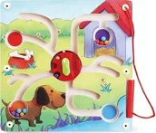 Klocki - Brimarex Puzzle TOP BRIGHT Drewniany labirynt z kulkami 1911442 - miniaturka - grafika 1