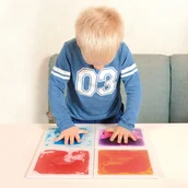 Zabawki sensoryczne - EDUPLAY Płynne sensoryczne kwadraty - miniaturka - grafika 1