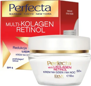Perfecta Multikolagen Retinol krem na dzień i na noc 50+ 50ml - Kremy do twarzy - miniaturka - grafika 2