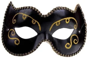 PartyDeco Maska party holograficzna czarna 1 szt. MAS1-010 - Dodatki do strojów karnawałowych - miniaturka - grafika 2