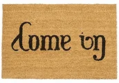 Wycieraczki - Relaxdays wycieraczka z włókien kokosowych, z napisem Come in/Go away, wymiary 40 × 60 cm, ze spodem z PVC zapobiegającym ślizganiu, kolor naturalny 10020186 - miniaturka - grafika 1
