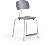 Meble do szkół i przedszkoli - AJ Produkty Krzesło szkolne YNGVE, 4 nogi, biały, antracyt, 500 mm - miniaturka - grafika 1