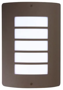 Polux Kinkiet ogrodowy SAFON SG1045BR prostokąt INOX brązowy paski >> DARMOWA DO (209276) - Lampy ogrodowe - miniaturka - grafika 2