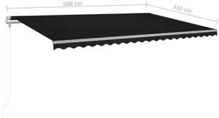 VidaXL Lumarko Automatycznie zwijana markiza, LED i czujnik wiatru, 500x350 cm 3069032 VidaXL - Markizy - miniaturka - grafika 27