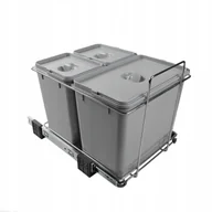 Kosze na śmieci - Elletipi Sortownik na śmieci do szafki 3 kosze Elletipi - miniaturka - grafika 1