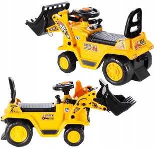 Malis Jeździk Malis Spychacz 107950 czarno żółty 80x26cm 128026 - Jeździki dla dzieci - miniaturka - grafika 3