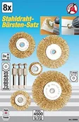Klucze i nasadki - Kraftmann szczotka druciana ze stali nierdzewnej, zestaw 8-częściowy, 50908 - miniaturka - grafika 1