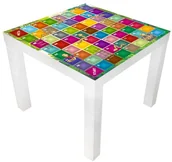 Pomoce naukowe - Naklejka na stolik gra węże i drabiny ST007 - miniaturka - grafika 1