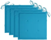 Poduszki na krzesła - vidaXL vidaXL Poduszki na krzesła ogrodowe, 4 szt., błękitne, 50x50x4 cm - miniaturka - grafika 1