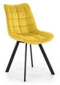 Krzesła - Halmar Krzesło tapicerowane K332 musztardowe, nogi - czarne metalowe - miniaturka - grafika 1