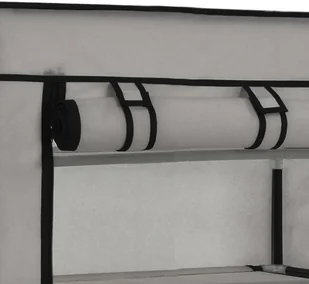 vidaXL Szafka na buty z osłoną, szara, 58x28x106 cm, tkanina - Szafki na buty - miniaturka - grafika 7