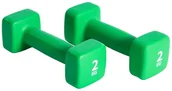 Hantle i ciężarki - Pure2Improve Lumarko Zestaw hantli, 2 x 2 kg, neoprenowe, zielone 427689 VidaXL - miniaturka - grafika 1