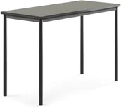 Meble do szkół i przedszkoli - AJ Produkty Stół SONITUS, 1400x600x900 mm, ciemno szare linoleum, antracyt - miniaturka - grafika 1