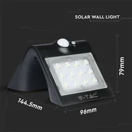 Lampy ogrodowe - V-tac Oprawa VT-767-2 1.5W LED SOLAR WALL LIGHT COLORCODE 4000K+4000k -WHITE +BLACK BODY +++ - miniaturka - grafika 1