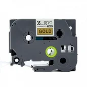 Papier do drukarek - Brother Taśma zamiennik TZ-861 / TZe-861, 36mm x 8m, czarny druk / złoty podkład - miniaturka - grafika 1
