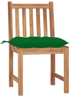 vidaXL Krzesła ogrodowe 6 szt., z poduszkami, lite drewno tekowe! 3073135 - Fotele i krzesła ogrodowe - miniaturka - grafika 3