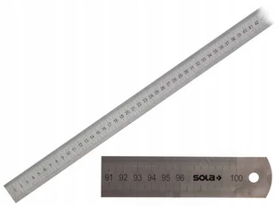 Sola Linijka Liniał Lsb 1000mm Półsztywny 100cm - Poziomice, łaty, miary - miniaturka - grafika 2