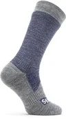 Odzież trekkingowa męska - Sealskinz Sealskinz Waterproof All Weather Skarpetki, navy blue/grey marl M | EU 39-42 2021 Skarpetki wełniane 11100061000420-M - miniaturka - grafika 1