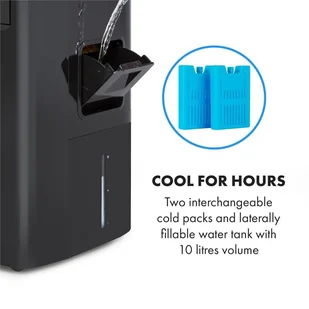 Klarstein Klarstein Coldplayer, chłodnica powietrza, 4 w 1, 68 W, 384 m/h, 4 prędkości nawiewu, czarna ACO6-Coldplayer B - Klimatory - miniaturka - grafika 5