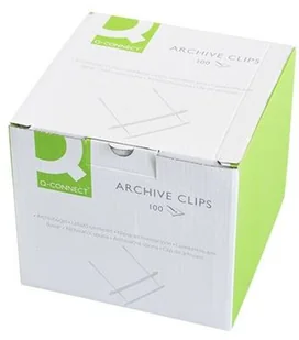 Q-Connect Klipsy archiwizacyjne Z-Clip, grubość pliku max. 7cm, biały KF14475 - Spinacze i klipsy do papieru - miniaturka - grafika 4