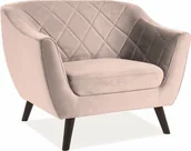 Fotele - Signal Fotel MOLLY 1 VELVET beżowy MOLLY1V28BE - miniaturka - grafika 1