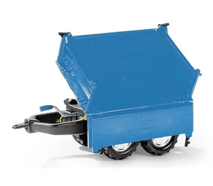 Rolly Toys Przyczepa wywrotka Mega Trailer niebieska 2-osiowa 121106 - Jeździki dla dzieci - miniaturka - grafika 4