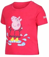 Koszulki sportowe męskie - Regatta Unisex dziecięcy T-shirt Peppa Bright Blush 1 Year RKT126 - miniaturka - grafika 1