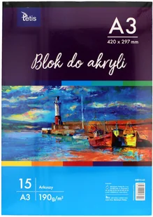 Grand Blok Do Akryli Tetis A3 420 X 297Mm 15 Arkuszy 5903242100758 - Podobrazia, bloki, papiery - miniaturka - grafika 2