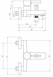 Deante Floks BCF 010M - Baterie wannowe i prysznicowe - miniaturka - grafika 3