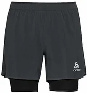 Spodnie sportowe męskie - Odlo Męskie szorty Zeroweight Ceramicool Pro 2-w-1 niebieski Blue Aster - Black xxl 322092 - miniaturka - grafika 1