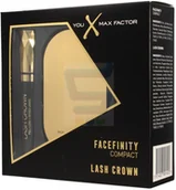 Zestawy kosmetyków męskich - Max Factor Zestaw Facefinity Puder kompaktowy nr 002 + Lash Crown Mascara do rzęs 1 szt. - miniaturka - grafika 1