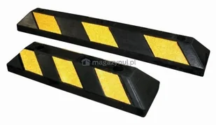 Kauczukowy ogranicznik parkingowy z żółtym odblaskiem (wym. 550x150x100mm) - Wyposażenie miejsc publicznych - miniaturka - grafika 5
