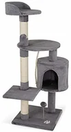 Drapaki dla kotów - dibea Kot drzewo na zadrapania, odporny na zadrapania drzewo zapewnia koty 112 cm wysokości, jasnoszary - miniaturka - grafika 1