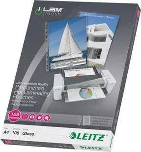 Esselte LEITZ 100 A4 LAM POUCH PUNCHED 125MICRON 33878 - Folie do laminatora Esselte LEITZ 100 A4 LAM POUCH PUNCHED 125MICRON 33878 - Folie do laminatora - miniaturka - grafika 1