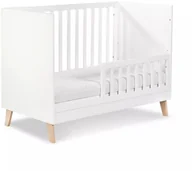 Łóżeczka i kojce - Klupś Łóżeczko NOAH biały-dąb z barierką 120x60 - miniaturka - grafika 1
