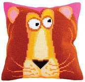 Poduszki dekoracyjne - Collection D'Art Rodzaj Collection D '40 x 40 cm ""King Leon"" poduszka haft krzyżykowy CD5180 - miniaturka - grafika 1