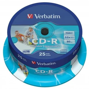 Verbatim CD-R 52x 700MB (cake 25) WIDE PRINTABLE 43439 - Nośniki danych - miniaturka - grafika 3