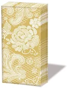 Chusteczki higieniczne - CHUSTECZKI DO NOSA - Lace Gold - Złota Koronka - miniaturka - grafika 1