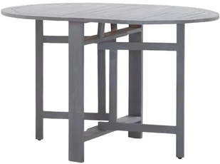 vidaXL Stół ogrodowy, szary, 120x70x74 cm, lite drewno akacjowe - Stoły ogrodowe - miniaturka - grafika 4