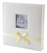 Albumy fotograficzne - Lotmar Album z pergaminem 40 czarnych stron 20x20 Bekri krem ALT20BEKRIBLCR - miniaturka - grafika 1