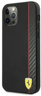 Ferrari FESAXHCP12LBK iPhone 12 Pro Max 6,7" czarny/black hardcase On Track Carbon Stripe hurtel-77270-0 - Etui i futerały do telefonów - miniaturka - grafika 2