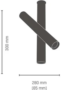 Amplex LAMPA sufitowa AKADI 0129 metalowa OPRAWA reflektor natynkowy czarny złoty 0129 - Lampy sufitowe - miniaturka - grafika 2