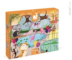 Janod Puzzle sensoryczne 20 elementów Wycieczka do zoo, - Klocki - miniaturka - grafika 6