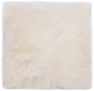 vidaXL Poduszki na krzesła, 2 szt., białe, 40x40 cm, owcza skóra - Poduszki na krzesła - miniaturka - grafika 3