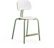 Meble do szkół i przedszkoli - AJ Produkty Krzesło szkolne YNGVE, 4 nogi, zielony, biały, H 520 mm - miniaturka - grafika 1
